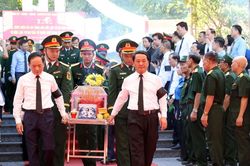 Lễ viếng, truy điệu và an táng hài cốt liệt sĩ tại Nghĩa trang Liệt sĩ Quốc gia Vị Xuyên