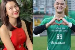Thủ môn Lê Giang Patrik và MC Hoàng Oanh lộ hình ảnh hẹn hò