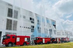 Thực tập phương án chữa cháy, cứu nạn cứu hộ quy mô lớn tại doanh nghiệp sản xuất ở TP.HCM