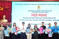 Thành lập 8 Công đoàn cơ sở tại doanh nghiệp trên địa bàn xã Đan Phượng