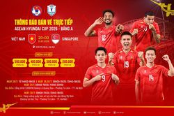 Bán vé trực tiếp trận đấu giữa đội tuyển Việt Nam và Singapore ngày 31.7