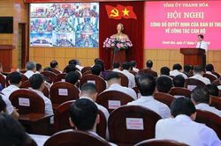 C&ocirc;ng bố quyết định của Ban B&iacute; thư về c&ocirc;ng t&aacute;c c&aacute;n bộ ở Thanh H&oacute;a