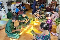 Đồng Tháp: Bộ đội Biên phòng, người dân gói 800 bánh tét tặng gia đình chính sách