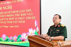 Bộ CHQS tỉnh T&acirc;y Ninh: Triển khai thực hiện Quyết định giải thể, tổ chức lại Ban chỉ huy Ph&ograve;ng thủ khu vực