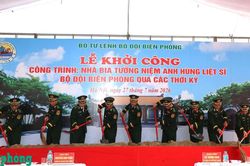 Khởi công xây dựng Nhà bia tưởng niệm Anh hùng, liệt sĩ Bộ đội Biên phòng qua các thời kỳ
