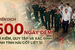 To&agrave;n cảnh chiến dịch 500 ng&agrave;y đ&ecirc;m: 1.491 h&agrave;i cốt liệt sĩ đ&atilde; được t&igrave;m kiếm, quy tập