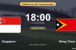 Nhận định Singapore vs Đông Timor: đội hình dự kiến