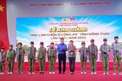 Đồng Tháp: Khai giảng Chương trình 'Học làm chiến sĩ Công an' năm 2026