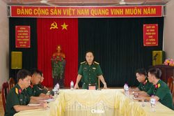 Bộ Chỉ huy Qu&acirc;n sự tỉnh Kh&aacute;nh H&ograve;a kiểm tra thực hiện Chiến dịch 500 ng&agrave;y đ&ecirc;m tại một số x&atilde;
