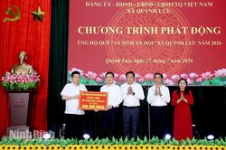 Xã Quỳnh Lưu phát động ủng hộ Quỹ 'Đền ơn đáp nghĩa và an sinh xã hội'