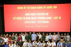 Đảng ủy Cơ quan Đảng ủy Quốc hội tổ chức sinh hoạt chuyên đề nhân kỷ niệm 79 năm Ngày Thương binh - Liệt sĩ
