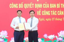 Thứ trưởng Bộ T&agrave;i ch&iacute;nh Nguyễn Đức T&acirc;m l&agrave;m Ph&oacute; B&iacute; thư Tỉnh ủy Quảng Ng&atilde;i