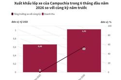 Xuất khẩu lốp xe Campuchia vượt mốc một tỷ USD nửa đầu năm 2026