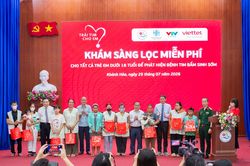 Viettel chung tay kh&aacute;m tim miễn ph&iacute; cho hơn 600 em nhỏ tại Kh&aacute;nh H&ograve;a