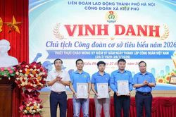 Xã Kiều Phú tôn vinh các tập thể, cá nhân tiêu biểu phong trào công đoàn