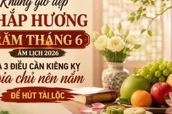 Khung giờ đẹp thắp hương Rằm tháng 6 âm lịch 2026 và 3 điều cần kiêng kỵ gia chủ nên nắm để hút tài lộc