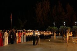 X&uacute;c động lễ thắp nến tri &acirc;n c&aacute;c anh h&ugrave;ng liệt sĩ của c&aacute;n bộ, chiến sĩ Hải qu&acirc;n