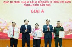 Lai Châu trao giải cuộc thi chính luận bảo vệ nền tảng tư tưởng của Đảng