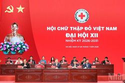 [Ảnh] Khai mạc trọng thể Đại hội đại biểu to&agrave;n quốc Hội Chữ thập Đỏ Việt Nam lần thứ XII