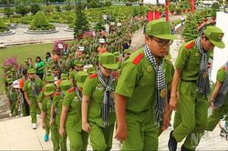 [Ảnh] 112 thanh thiếu niên 3 tỉnh lần đầu 'Học làm chiến sĩ Công an'