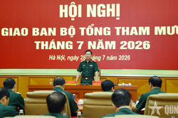 Đại tướng Nguyễn T&acirc;n Cương chủ tr&igrave; Hội nghị giao ban Bộ Tổng Tham mưu th&aacute;ng 7 năm 2026