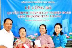 Ra mắt Nghiệp đo&agrave;n cơ sở chợ Tam Thắng