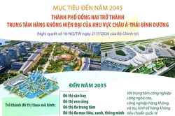 Đến năm 2045: TP Đồng Nai trở thành trung tâm hàng không của châu Á - Thái Bình Dương