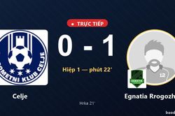 TRỰC TIẾPTrực tiếp Celje vs Egnatia Rrogozhin&euml;: Egnatia Rrogozhin&euml; mở tỷ số