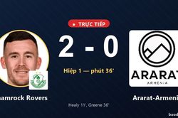 TRỰC TIẾPTrực tiếp Shamrock Rovers vs Ararat-Armenia: Shamrock Rovers nh&acirc;n đ&ocirc;i c&aacute;ch biệt