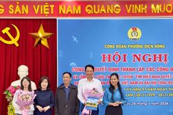 Công đoàn phường Diên Hồng thành lập 4 công đoàn cơ sở mới