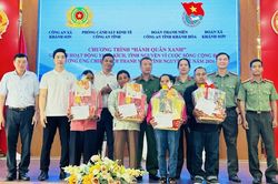 Tổ chức chương tr&igrave;nh 'H&agrave;nh qu&acirc;n xanh' tại x&atilde; Kh&aacute;nh Sơn