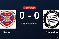 TRỰC TIẾPTrực tiếp Hearts vs Sturm Graz: Hearts kiểm soát, Sturm Graz rình rập, chưa có bàn thắng