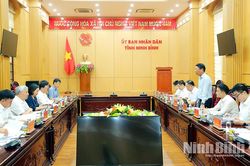 Đoàn công tác Ủy ban Kinh tế và Tài chính của Quốc hội làm việc với tỉnh Ninh Bình