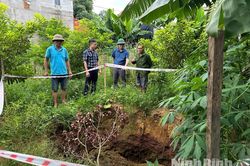 Xã Thanh Sơn: Đất sụt lún bất thường, chính quyền khẩn trương vào cuộc