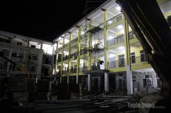 Đêm sáng đèn trên công trường Trường Phổ thông nội trú liên cấp Pà Vầy Sủ