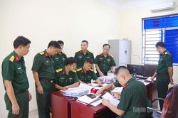 Bộ CHQS tỉnh kiểm tra, thu hồi cơ sở vật chất phục vụ công tác giải thể, tổ chức lại Ban Chỉ huy phòng thủ khu vực