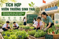 Nhân rộng vườn trường sinh thái để nâng cao dinh dưỡng học đường
