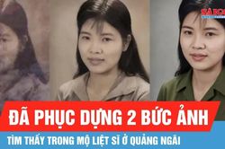 Đ&atilde; phục dựng 2 bức ảnh t&igrave;m thấy trong mộ liệt sĩ ở Quảng Ng&atilde;i