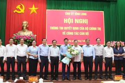 Vĩnh Long công bố quyết định của Bộ Chính trị, Ban Bí thư về công tác cán bộ