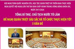 Nghị quyết Trung ương 3: Tổng Bí thư Chủ tịch nước Tô Lâm đề nghị quán triệt sâu sắc và tổ chức thực hiện tốt 5 vấn đề