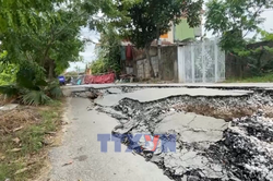 Quảng Trị: Khẩn trương xử lý điểm sụt lún trên tuyến đường liên xã