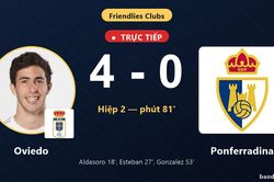TRỰC TIẾPTrực tiếp Oviedo vs Ponferradina: Oviedo nới rộng c&aacute;ch biệt 4-0