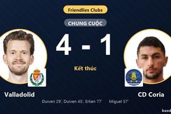 Valladolid thắng đậm CD Coria trong trận giao hữu nhiều b&agrave;n thắng