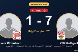 TRỰC TIẾPTrực tiếp Kickers Offenbach vs VfB Stuttgart: VfB Stuttgart nới rộng c&aacute;ch biệt 1-7