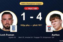 TRỰC TIẾPTrực tiếp Lech Poznan vs Aarhus: Bước vào loạt luân lưu, Aarhus dẫn 4-1