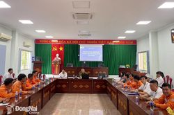 Tập huấn nghiệp vụ phòng cháy, chữa cháy và cứu nạn, cứu hộ cho các thành viên Đội PCCC cơ sở thuộc Đội quản lý điện Lộc Ninh và Đội quản lý điện Bù Đốp
