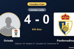 Oviedo thắng đậm Ponferradina trong trận giao hữu &aacute;p đảo