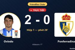 TRỰC TIẾPTrực tiếp Oviedo vs Ponferradina: Hết hiệp 1, Oviedo dẫn 2-0