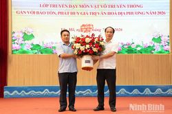 Xã Yên Mô khai mạc lớp truyền dạy môn Vật võ truyền thống gắn với bảo tồn, phát huy giá trị văn hóa địa phương năm 2026