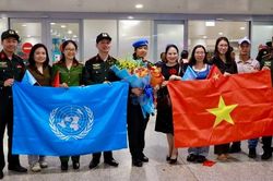 Nữ sĩ quan Công an đầu tiên gìn giữ hòa bình kết thúc nhiệm kỳ công tác